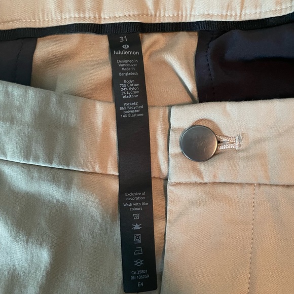 Lululemon Classic Fit Pant - Tan - Picture 4 of 4